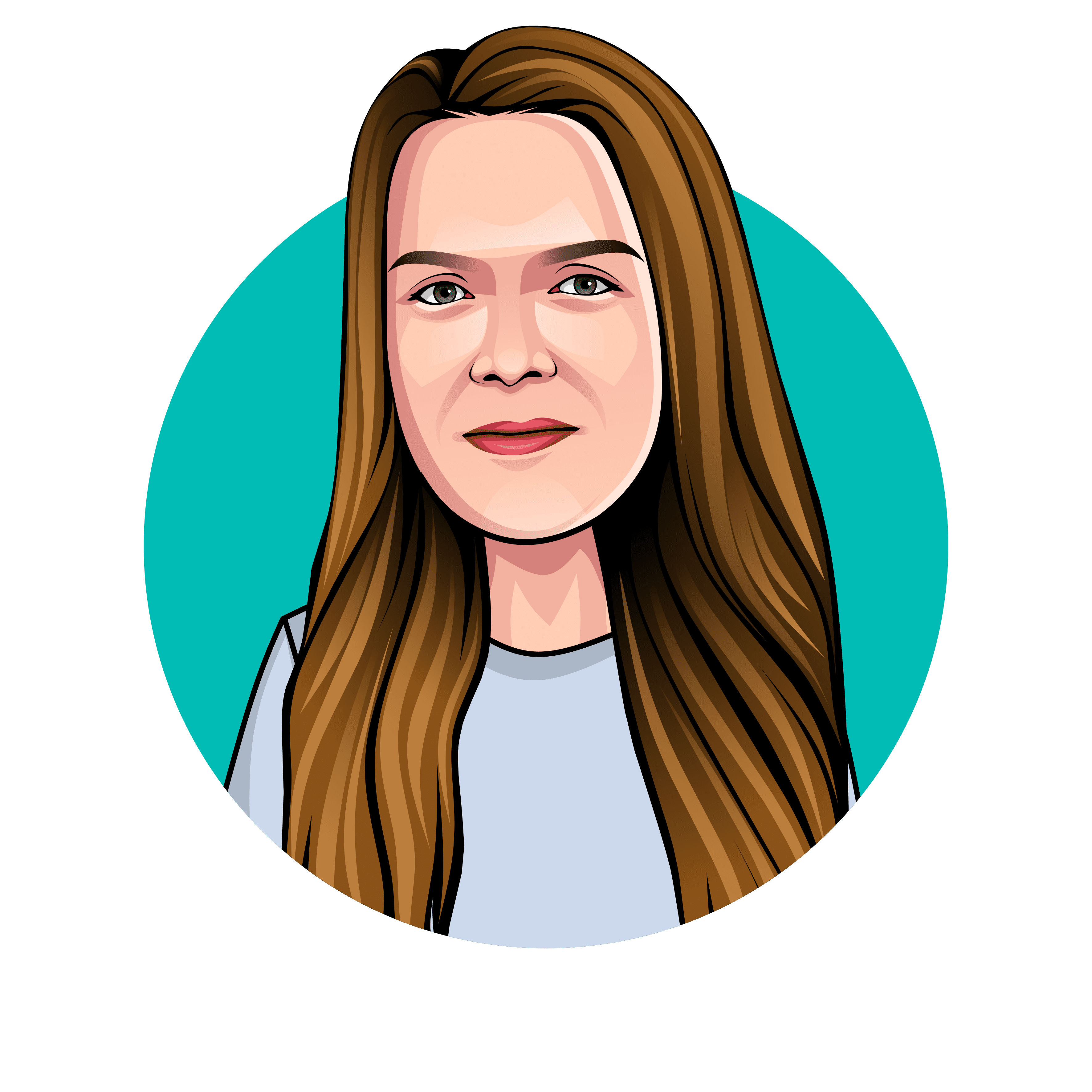Yulia Shchyhel Cartoon Headshot
