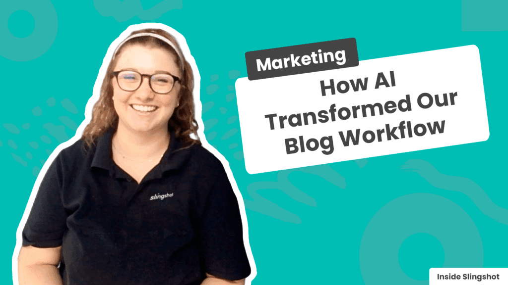 How We Used AI to Transform Our Blog Workflow - Inside Slingshot Thumbnail \ with text