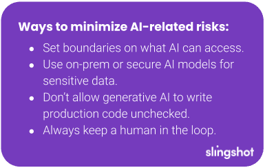Ways to minimize AI-related risks list