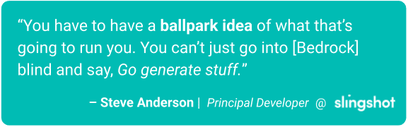 Ballpark Idea for AWS Bedrock quote